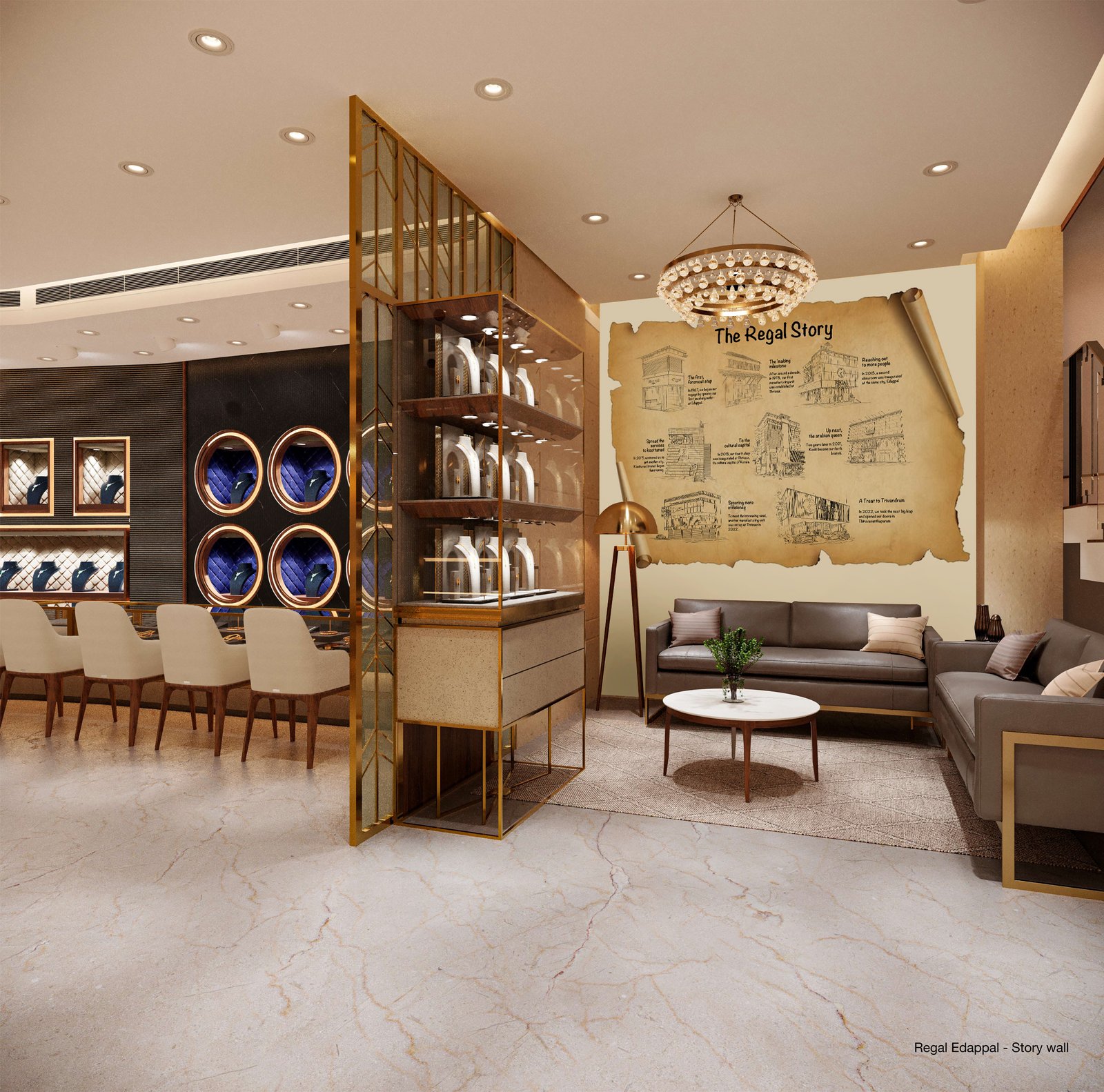 REGAL JEWELLERS EDAPPAL STORY WALL