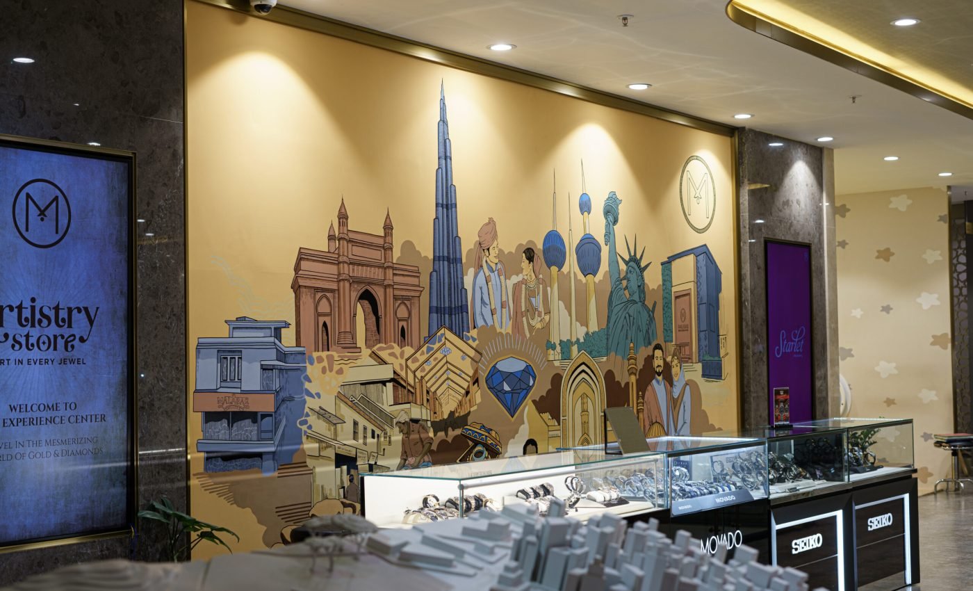 Malabar Gold and Diamond storywall athma art studio